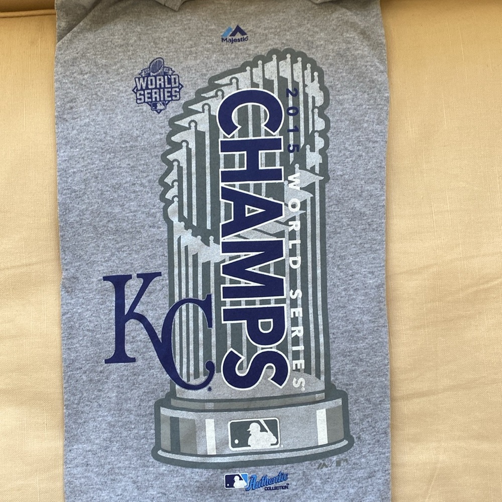 2015 World Series Kansas City Royals Baseball Champion Authentic Tee Shirt 2XL